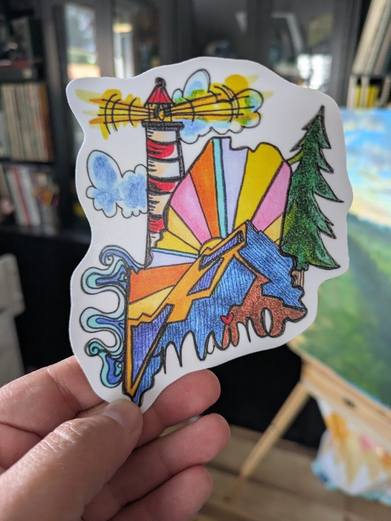 Maine Vibes - Stickerdoodle Vinyl Sticker