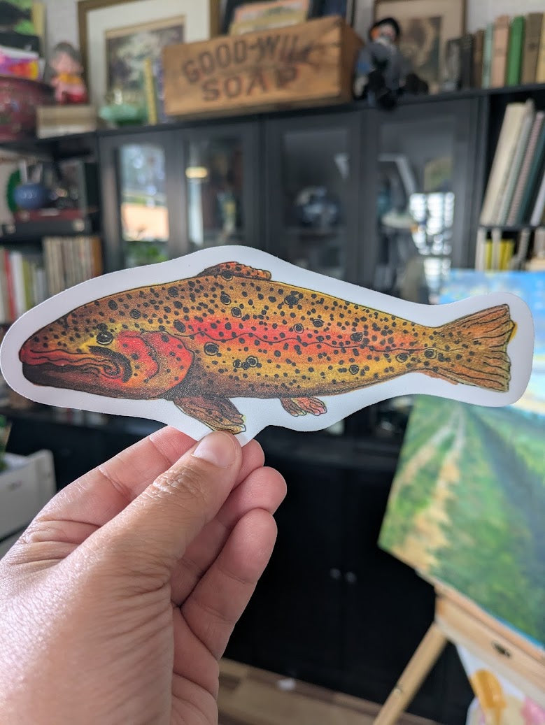 Trout- Stickerdoodle Vinyl Sticker
