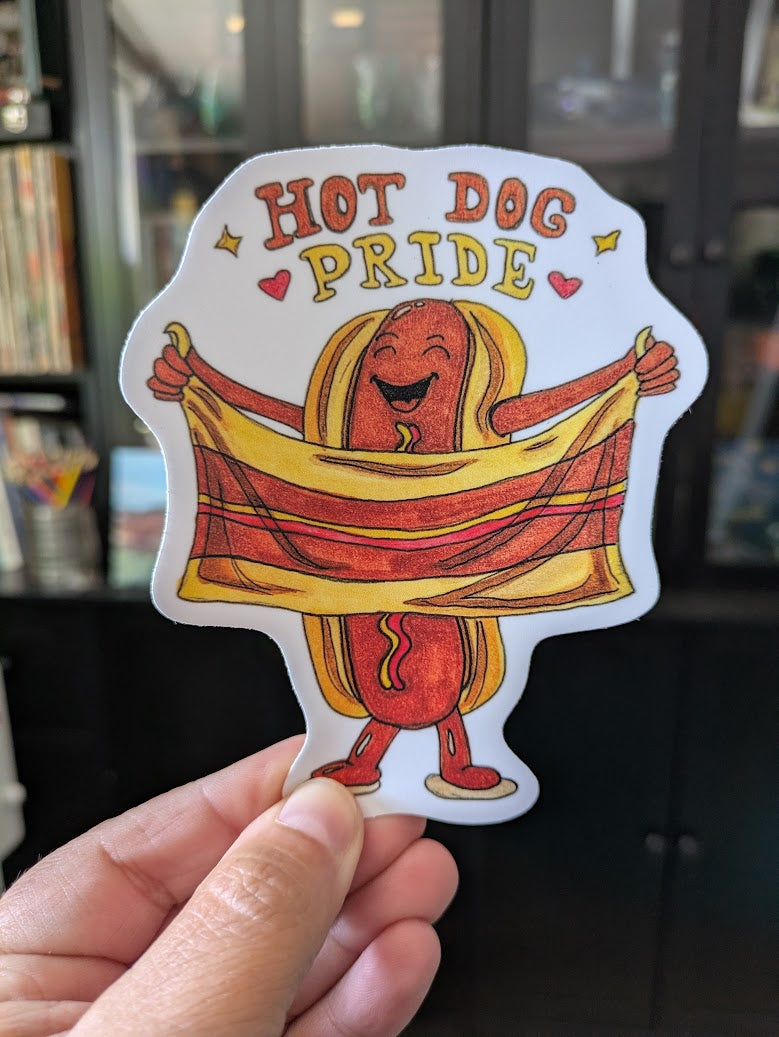 Hot Dog Pride- Vinyl Stickerdoodle